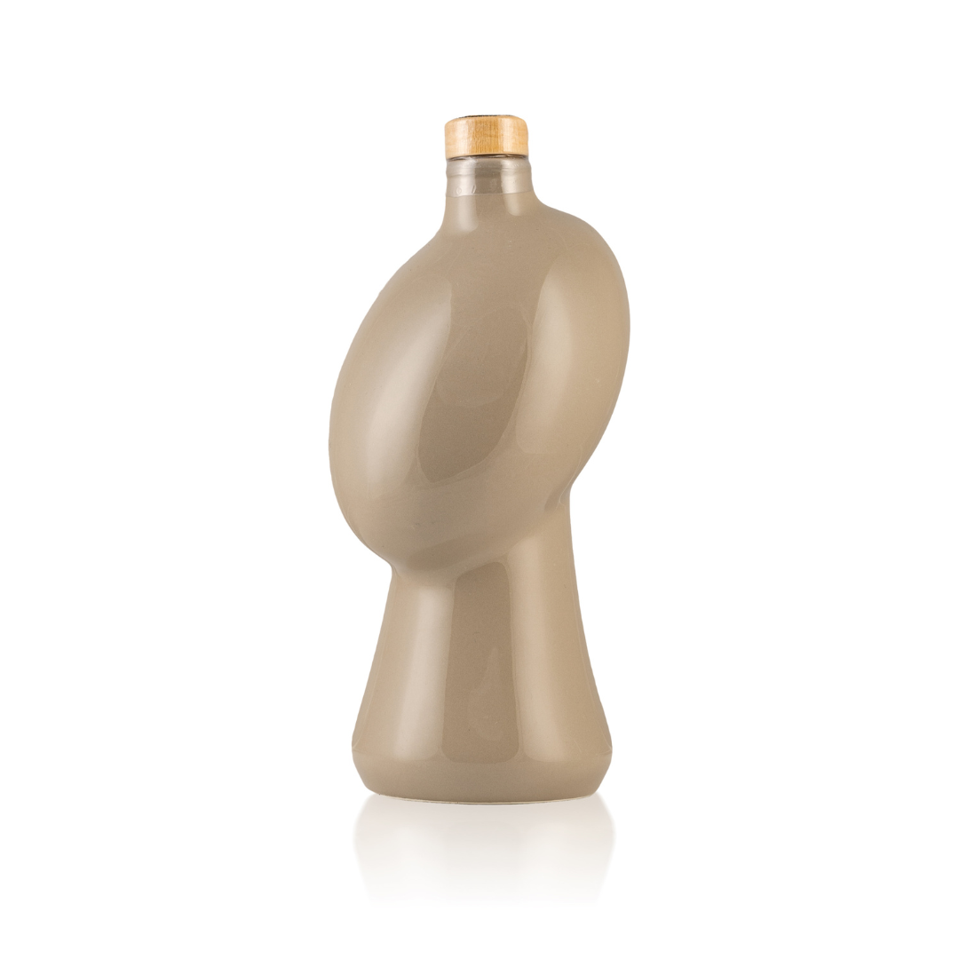 Glas mit nativem Olivenöl extra • 500 ml • Ganz taubengrau