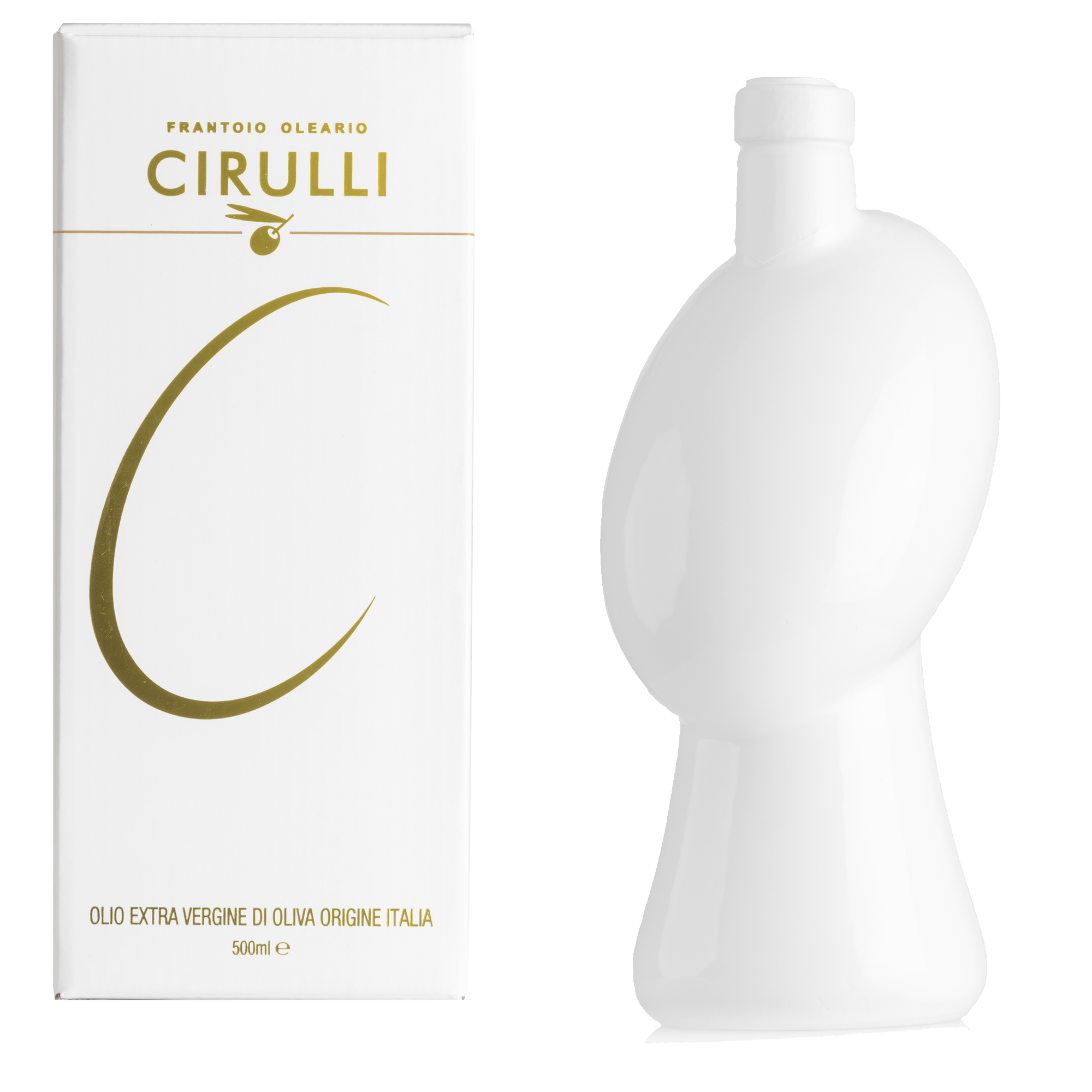 Glas natives Olivenöl extra • 500 ml • Weiß