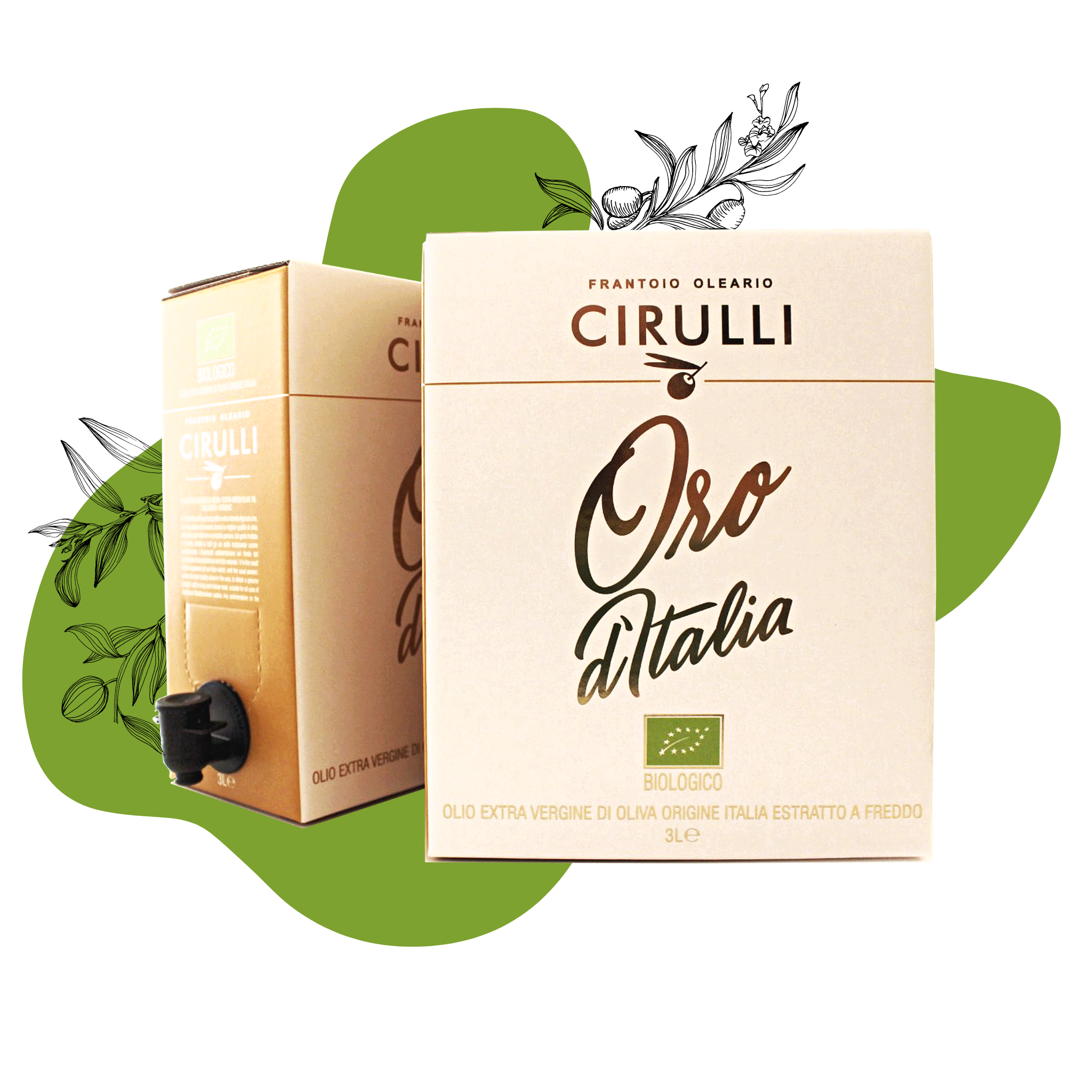 Bag-in-Box mit Bio-Olivenöl extra vergine • 3 Liter