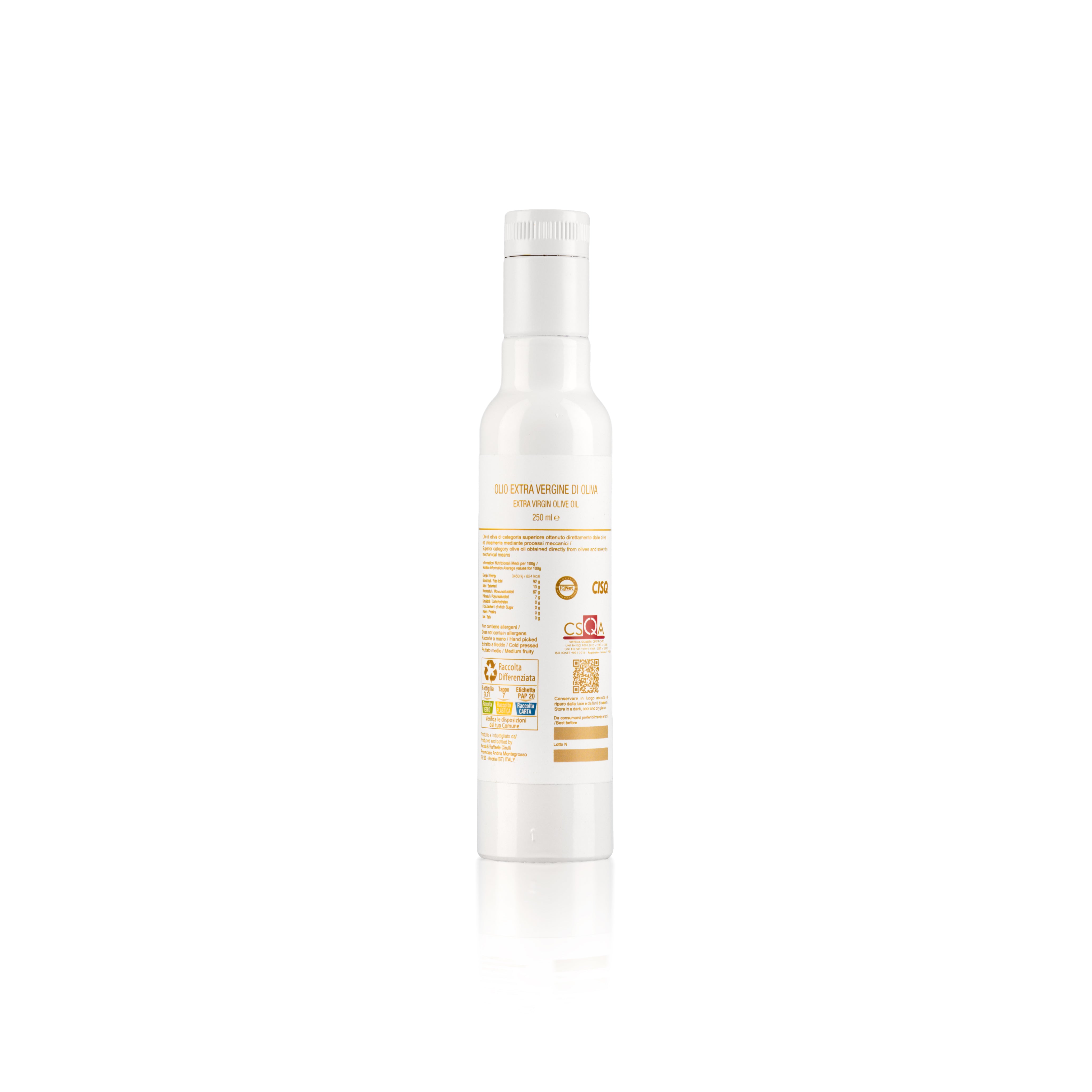 6 Flaschen Bio-Olivenöl extra vergine • 6 x 250 ml