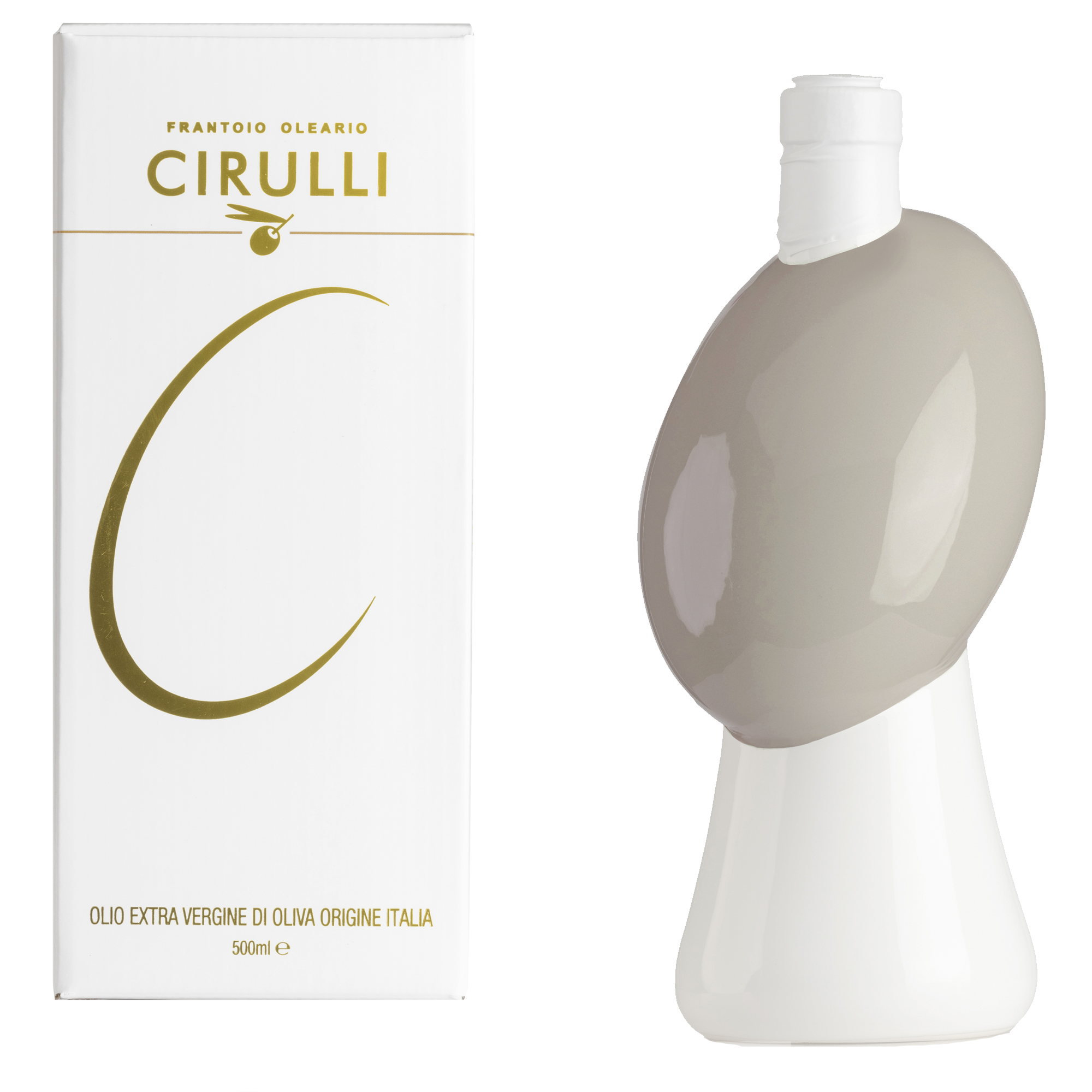 Glas natives Olivenöl extra • 250 ml • Taubengrau
