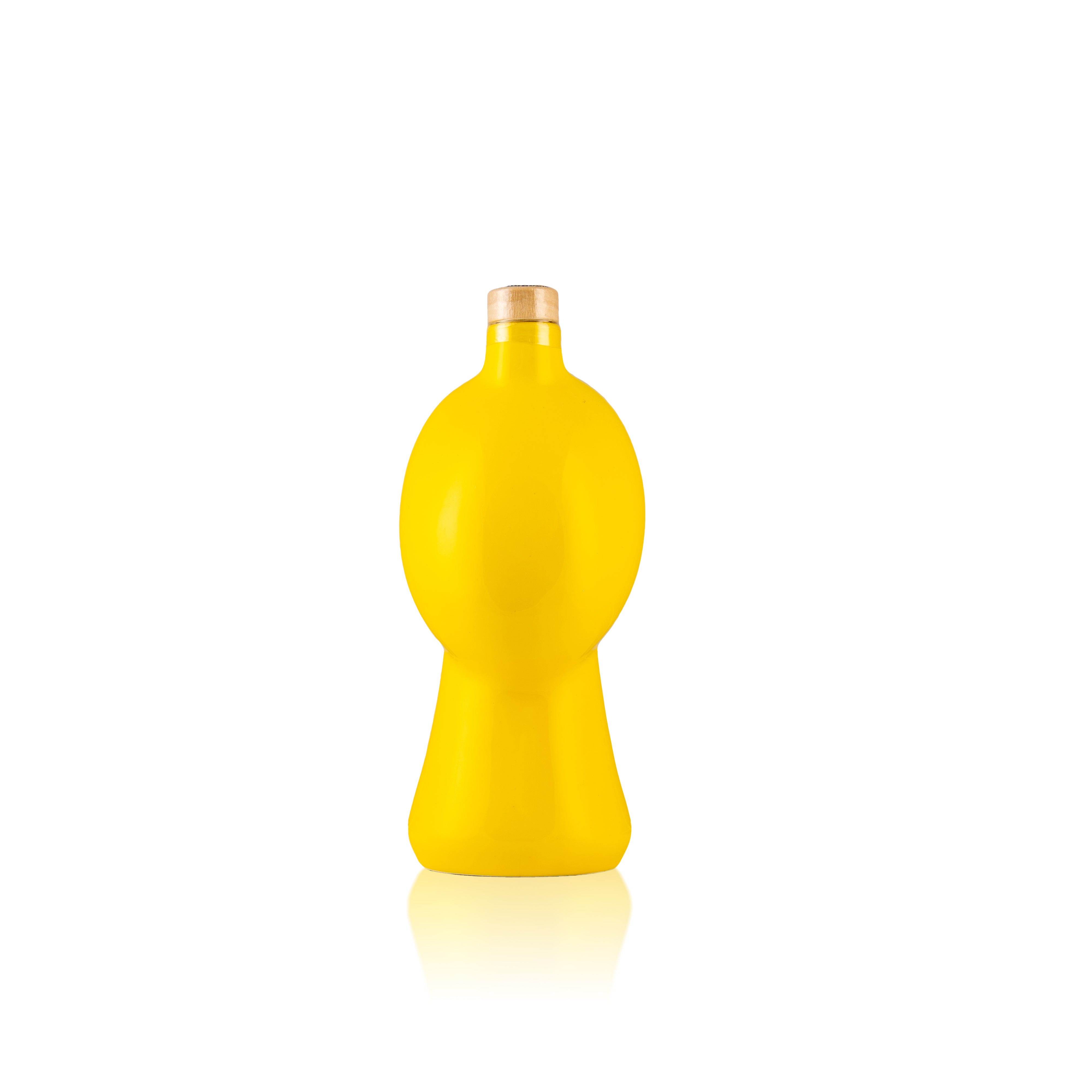 Glas mit nativem Olivenöl extra • 500 ml • Ganz gelb