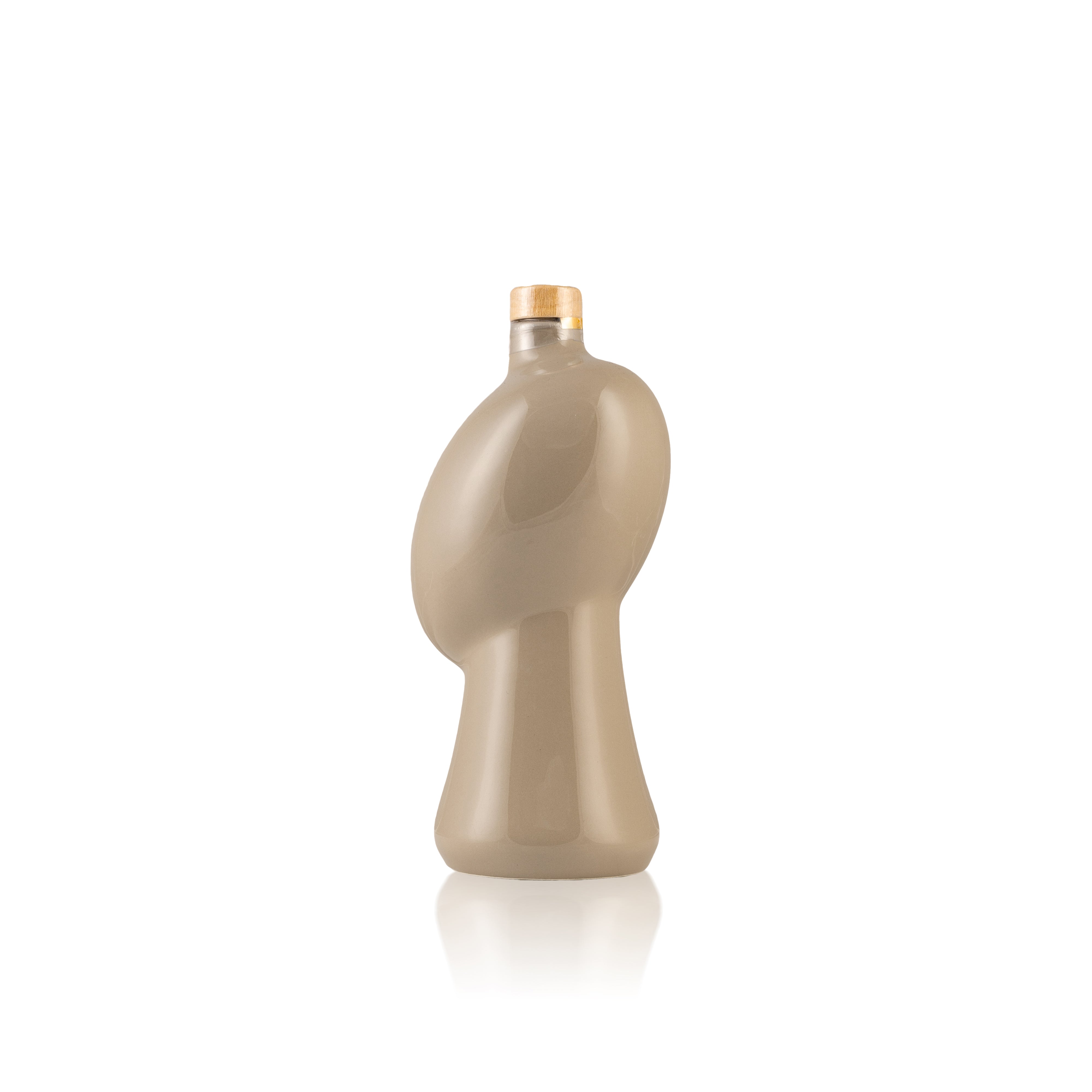 Glas mit nativem Olivenöl extra • 500 ml • Ganz taubengrau